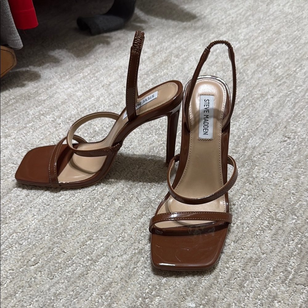 Steve Madden Brown Elegant Block Heels